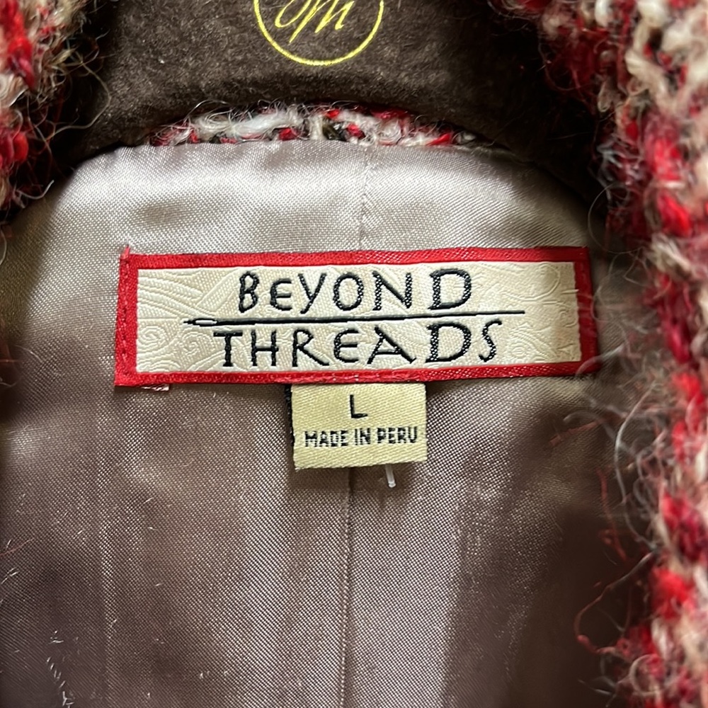 Beyond Threads Alpaca Wool Coat Size Large Made I… - image 4